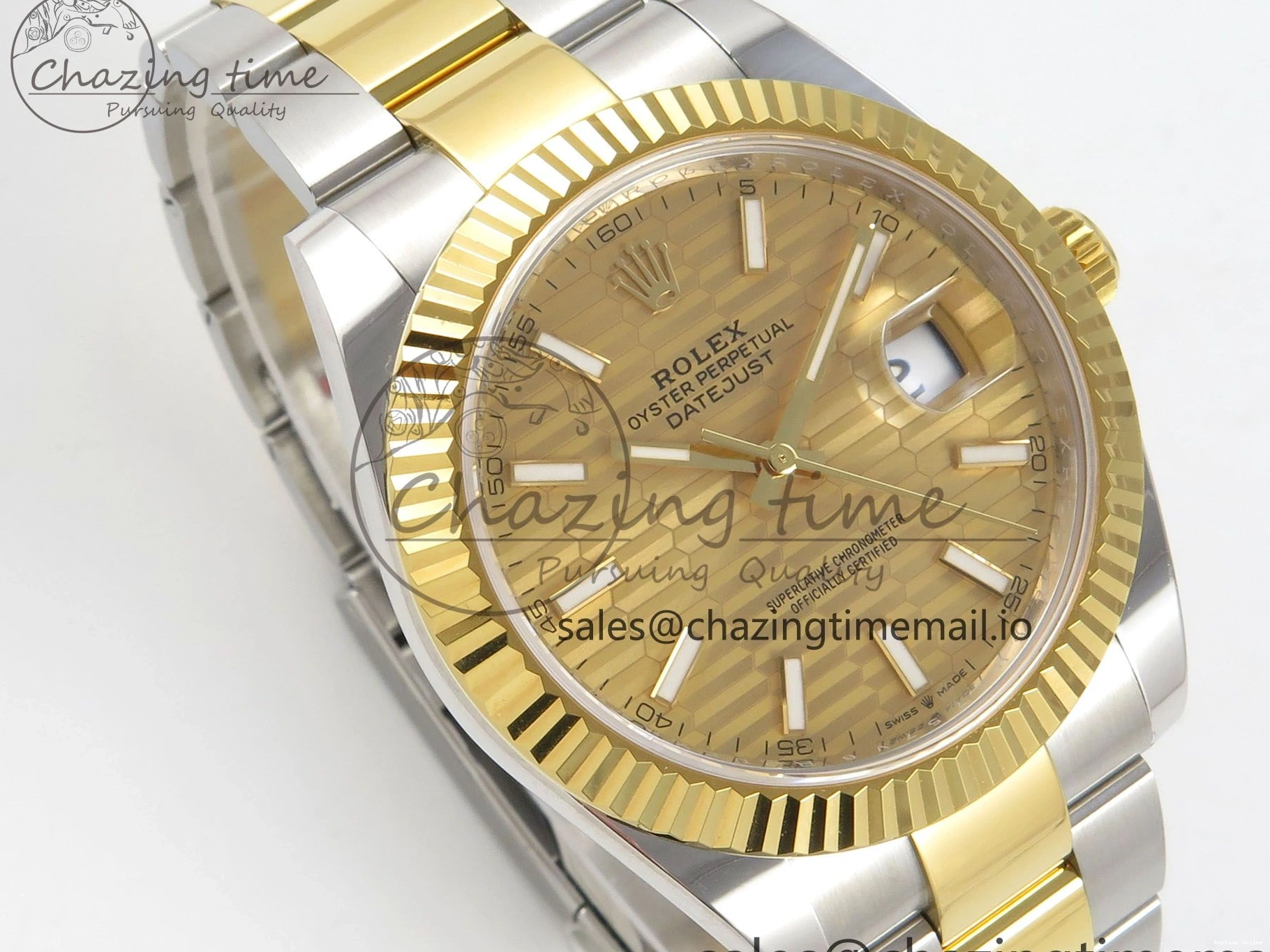 0521 DateJust 41 126333 SS YG ARF 1:1 Best Edition YG Texture Stick Dial on Oyster Bracelet SH3235 (Weighted) Efficient 209